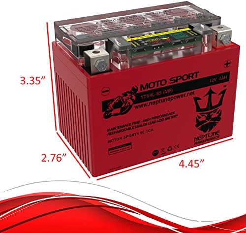 Гел батерия подмяна на висока ефективност на марката YTX4L-BS Neptune за E-Ton 50cc АКСЕЛ 93-03