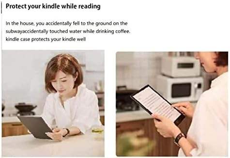 Калъф подходящ за Kindle (10-то поколение, випуск 2018 година), Фин защитен калъф с функция за автоматично включване/изключване на захранването, текстура 3D-печат, kpw4, PQ94WIF/ch