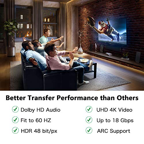 Кабел DEEGO HDMI 10 метра, 2 опаковки 10-фута висока скорост HDR-кабел HDMI 2.0, поддържа честотата от 60 Hz, Ultra HD