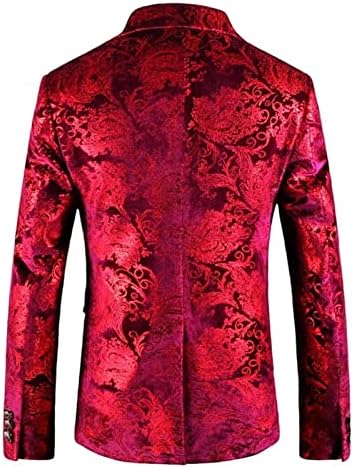 Мъжки Velvet Блейзър на 2 Копчета Slim Fit И Ревера Си Сако За Парти, Сватба, Абитуриентски бал, С Костюми, Блейзери