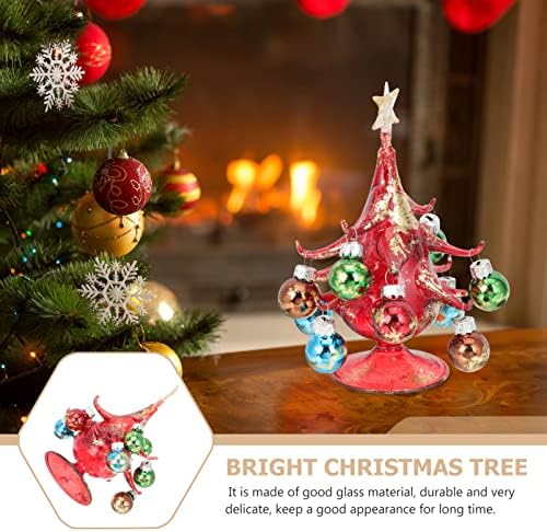 ABOOFAN Бутылочная Четка Дървета Настолна Коледно Дърво Със светлини Мини Изкуствена Коледна Елха с led Подсветка на