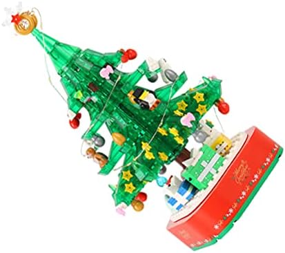 PRETYZOOM Светещи Играчки Настолна Коледна Елха Светва Коледно Дърво с Музика, Украса на Коледната трапеза Пълнител за