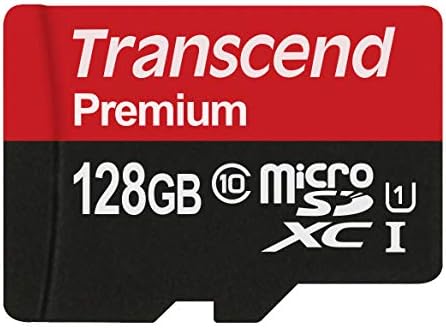 Карта памет Transcend microSDXC Class10 UHS-1 с капацитет 128 GB с адаптер 45 MB/s (TS128GUSDU1)