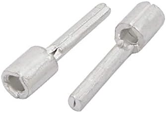X-DREE 200 бр. Кръгли Тип PTN1.25-10 Неизолированный конектор за за кримпване на кабели с лопата (200 бр. Кръгли тип PTN1.25-10 Съединител за клеммной подложки alambre de pala no aislado