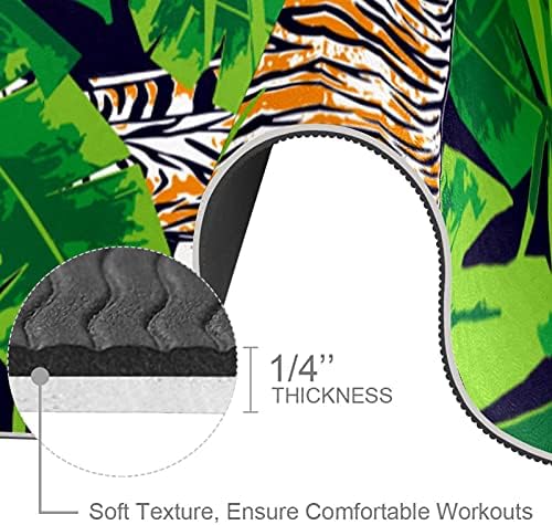 Дебела подложка за йога Siebzeh Тигър Tropical Премиум-клас, в екологично Чист Гумена подложка за здраве и фитнес, нескользящий