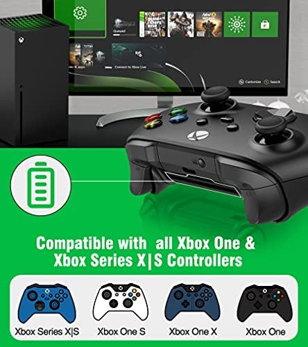 Зарядно устройство за контролера на Xbox One Акумулаторна батерия с 4 батерии с капацитет от 1200 mah, USB, Акумулаторна станция за зарядно устройство Xbox One Series за Xbox X|S, контр