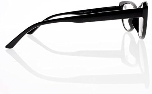 Дамски очила с кристали Котешко око, сексуална очила в ретро стил с прозрачни лещи, червени, черни