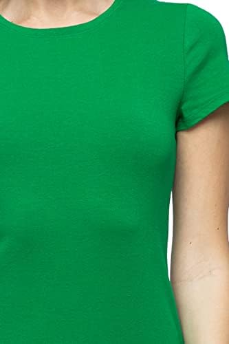 Дамски Основни Обикновена Тениска Active от Мек памук, с кръгло деколте и V-образно деколте, плътно Прилепнали Потници