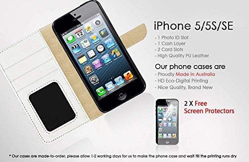 за iPhone 5, iPhone 5S, iPhone SE ( г.), Дизайнерска Чанта-портфейл с панти капак за телефон, Художествена боя A21846