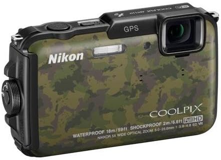 Nikon COOLPIX AW110 Wi-Fi интернет и Водоустойчив цифров фотоапарат с GPS (Камуфлаж) (СТАР МОДЕЛ)