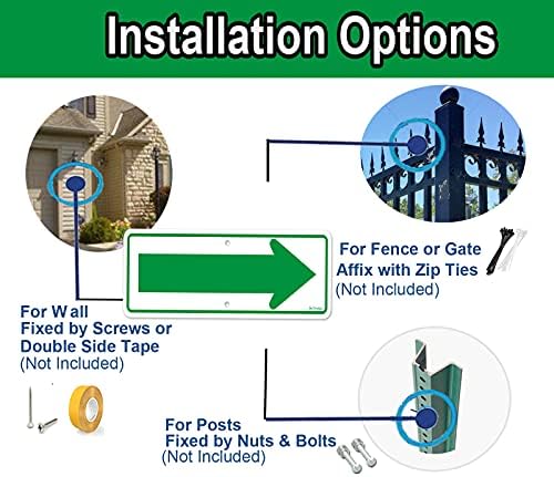 Знаци със стрелки Наляво и Надясно, за да се Въведат Само Знак със Стрелки, 2 Опаковката 18 x 6 Инча, Отразяваща Алуминий, Без ръжда, Защитен от uv, за Преграждане на пъти?