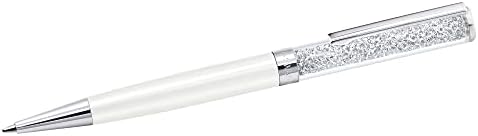 Химикалка писалка SWAROVSKI Crystalline, Черно мастило в корпуса Бял цвят, Дизайн Crystal, е от колекцията на Crystalline