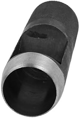 X-DREE Кожена Каишка за бродерия Ръчен инструмент за пробиване на дупки Черен с Диаметър 22 мм (Cinturón de cuero Занаятите