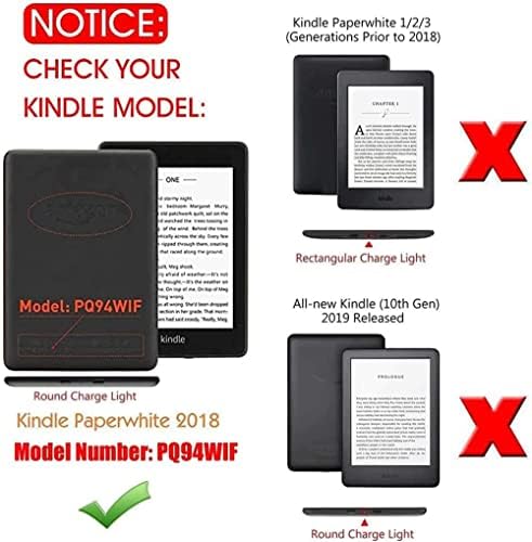 Калъф за Kindle Paperwhite 6 инча 10-то поколение 2018 година на издаване - Лесен smart-калъф С функция за автоматично събуждане / сън Защитен калъф За електронни ридеров Kindle Paperwhite