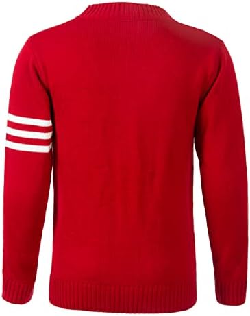 Мъжки пуловер-жилетка Letterman на 1950-те години в стил хип-Хоп 50-те години, Пуловер-жилетка с V-образно деколте и длиннымрукавом, Зимен Пуловер