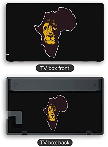 Карта на Африка със стикер на кожата Lion Switch Симпатичен модел, защитно фолио за кожа, тънка стикер на корицата, която е съвместима с Switch Lite