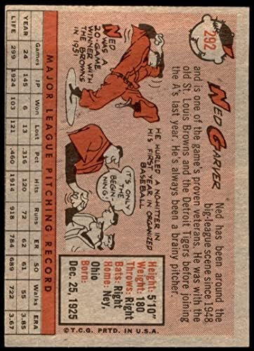 1958 Topps 292 Нед Гарвер Канзас Сити Атлетикс (Бейзболна картичка) EX/MT Athletics