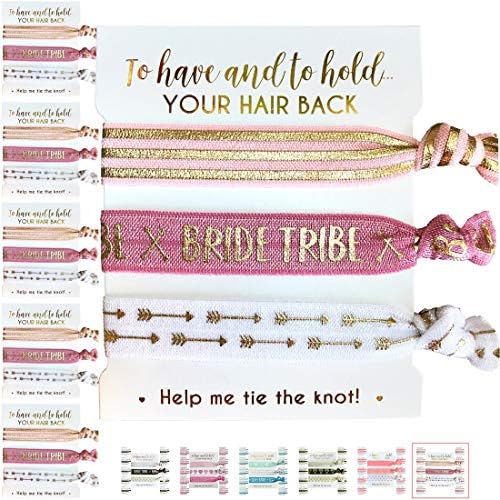5 Картички с завязками за коса Подаръци за моминско парти и сватбена душата за Шаферките, Екип на булката, от Племето