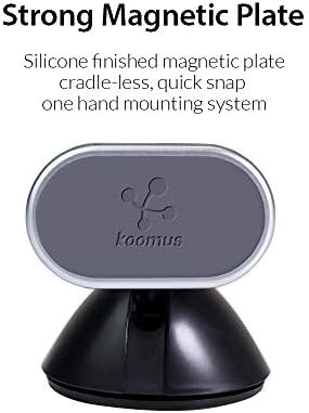 Магнитното За определяне на смартфон Koomus Urban-Dash-N за предното стъкло, арматурното табло, черен