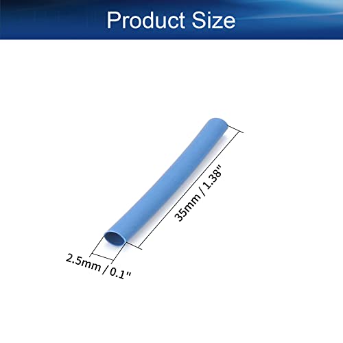 500 броя термоусадочных тръби от полиетилен 35x2,5 мм, свиване филм от EVA Bettomshin 2: 1 в синьо, Комплект кабели за