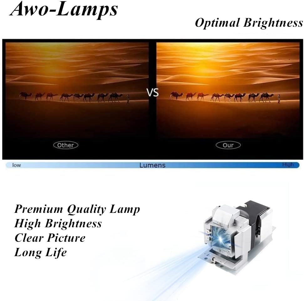 Оригинална лампа AWO P-VIP240W за BL-FP240D/5811118543-SOT с корпус за проектори OPTOMA HD161X, HD161X-WHD, HD50, HD50-WHD,