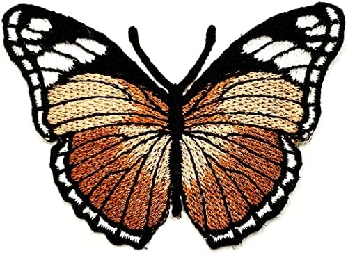Kleenplus Милото Животно Пеперуда Кафява Мультяшная Нашивка Бродирана Пеперуда Iron Икона Пришитая Нашивка Облекло Бродерия