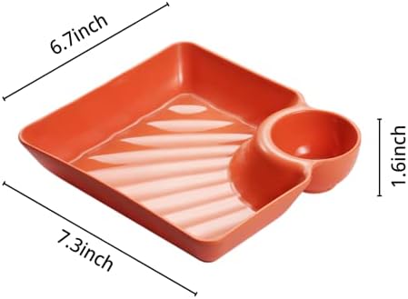 Набор от пластмасови Сервировочных чинии AUCANNIO, 4 бр, Обслужването на Плочи 7,3 х 6,7 за Закуски, нарязване на Месо,