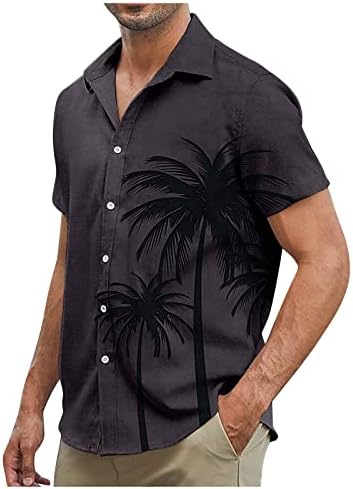 Мъжки Хавайска Риза с Къс Ръкав, Кубинската Ежедневни Гуаябера, Летни Плажни Ризи, Свободни Тропически Ежедневни Плажни Ризи, Блузи