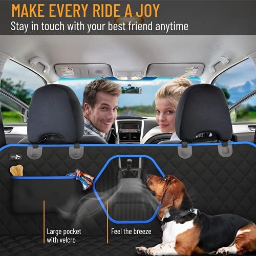 Калъф за задна седалка Active Pets куче - XL Хамак за кучета в колата с Мрежесто прозореца - Нескользящая Водоустойчива