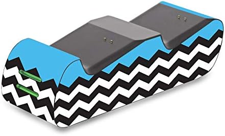 Кожата MightySkins е Съвместим със зарядно устройство за контролер Fosmon Xbox - Baby Blue Chevron | Защитно, здрава и уникална vinyl стикер-опаковка | Лесно се нанася и е оттеглено | Прои?