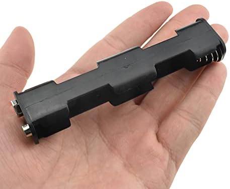 Държач на батерията HAHIYO 4xAA със Стандартен Защелкивающимся жак Черен Корпус за тръба адаптер Не е Податлива на корозия