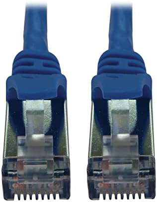 Ethernet кабел Трип Lite основа cat6a (M/M), Екраниран кабел основа cat6a, Мрежов кабел STP, 10 Gbit / s, PoE, Черен, 35 фута (N262-035-BK)