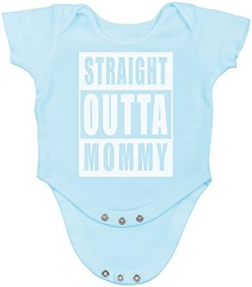 Straight Outta Mommy - Забавно Сладко Шега, Нестандартен Подарък За Новородено, Пълноценно Детско Боди