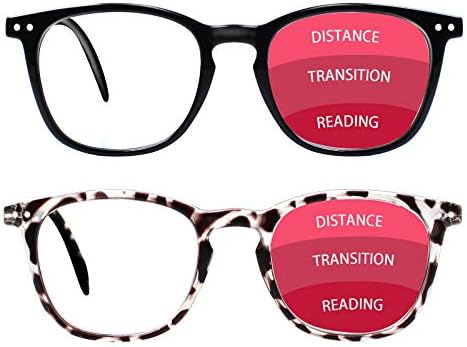 VIDEBLA Прогресивно Многофокусные Очила за четене, Блокиране на Синя Светлина, Дамски / Мъжки, Компютърни Очила за четене с пружинным тръба на шарнирна връзка (2 различ?