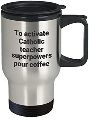 Пътна Чаша За Католически Учител - Забавно Саркастическая Термоизолированная Обучение Кафеена Чаша От Неръждаема Стомана