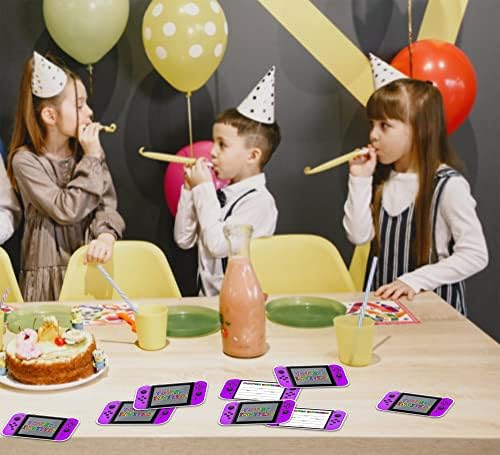 Заполняемые Покани за парти под формата на игрален автомат, Покани на парти в чест на рождения ден, Бижута, Сувенири и аксесоари за деца и юноши, 20 картички с конверт