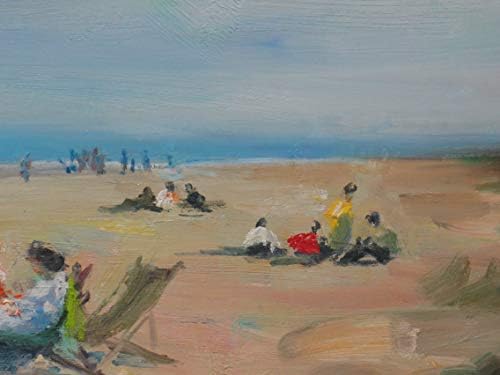Художник Нино Пипа, предвидена в списъка на изящните изкуства, Оригиналната картина на Ориенталиста, написана с маслени бои на борда, с участието на плаж на Френска