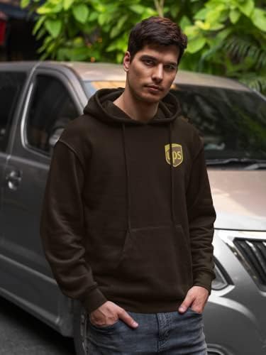 ALLNTRENDS UPS United Parcel Service Бродирани Hoody с качулка