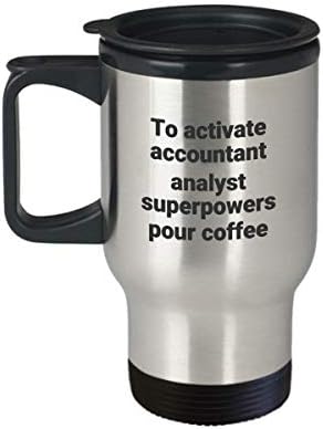Чаша За Пътуване Счетоводител-Аналитик - Забавно Саркастическая Термоизолированная Кафеена Чаша Superpower От Неръждаема Стомана В Подарък