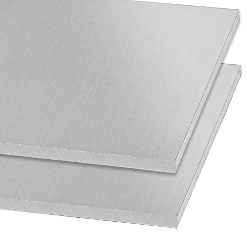 2 Опаковки 6061 T651 Алуминиева Ламарина, метал 6 x 12x 1/16 (0,06) Плосък Однотонная Тънка Алуминиева плоча, Покрита