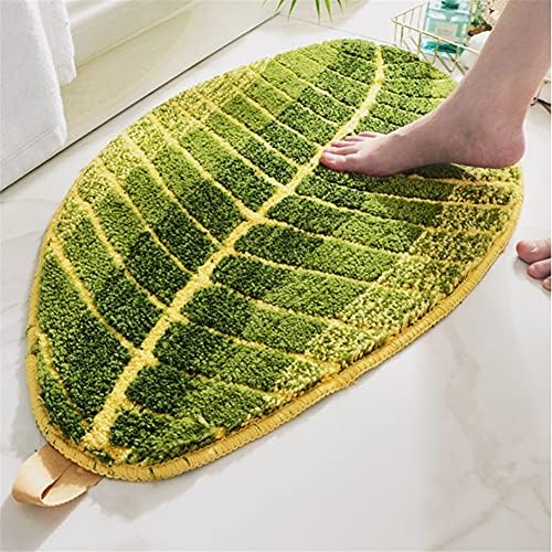 PQKDY Подложка за баня, впитывающий нескользящий мат, мат тоалетна, Мека впитывающая уплътнението, Зелен килим (Цвят:
