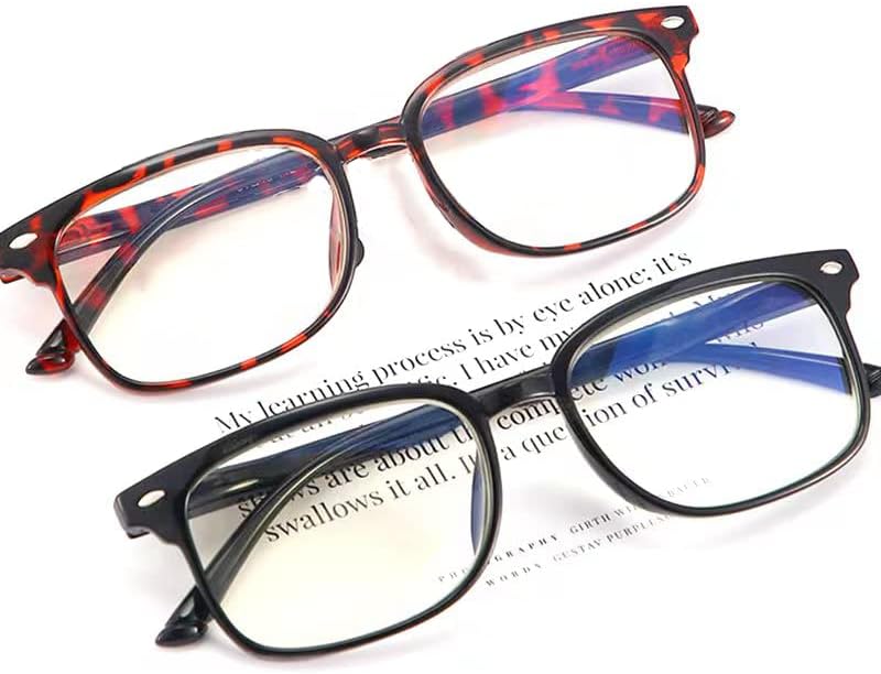 JZBHHADE 3 опаковки Очила за късогледство, очила за късогледство, За жени и мъже, полнокадровые Леки очила за шофиране на разстояние с кутия пролетта висулки (3 цвята, -2.0,