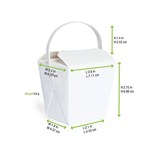 Мини кутия за спагети с хартиена дръжка и складывающимися капаци (в опаковка от 500 броя), съдове за готвене и хранене