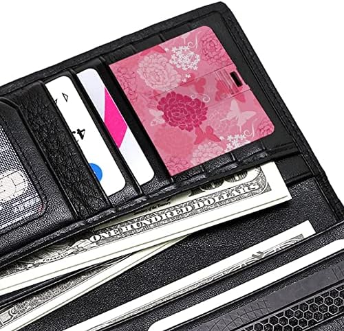 Пеперуди в Розов цвят Далия Кредитна Карта, USB Флаш памети Персонализирана Карта с памет Ключови Корпоративни Подаръци