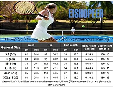 Женската Тенис пола EISHOPEER, Спортни Поли с Висока Талия, къси Панталони с Джобове, Ежедневни Спортни Прагове за Голф
