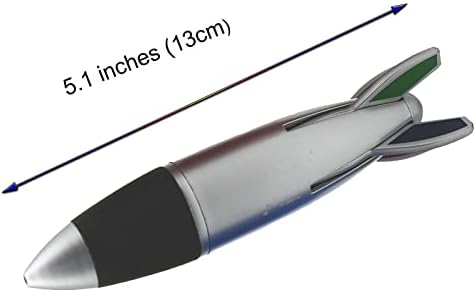 Lopenle 8ШТ 4 в 1 Многоцветен Дръжка Дебели Дръжки с Формата На Ракета 4 Цветни Химикалки За Деца, Възрастни, Училище, Домашен Офис, Магазин за Канцеларски Материали