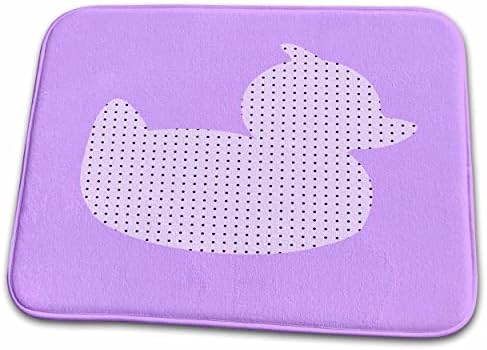 3dRose Вероника Salak Designs Детски Подложки за сушене на чинии с патица в лилав грах (ddm-77659-1)