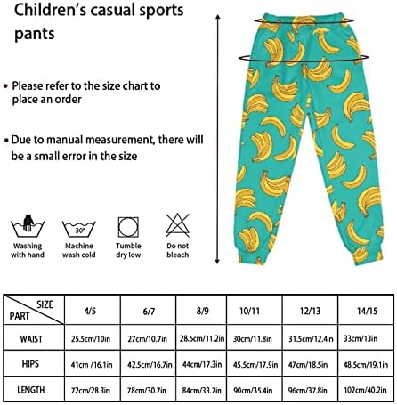 Спортни панталони Aoopistc с джобове за деца от 4 до 15 години, Всекидневни Спортни Панталони с Висока Талия, Дълги Спортни Панталони Обикновена засаждане