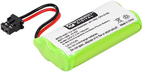 Батерии за безжични телефони Synergy Digital, съвместими с wi-fi телефон Uniden D1364BK, (Ni-MH, В 2,4, 750 mah), съвместима