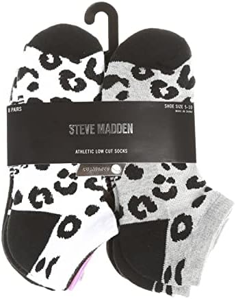 Дамски чорапи до глезена Steve Madden, 8 Двойки, Меки Спортни Чорапи за джогинг и Ежедневни Чорапи с Дълбоко деколте, Мрежести Чорапи Без показване